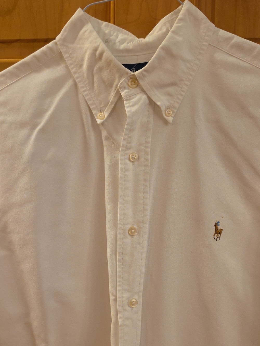 Polo by Ralph Lauren Off-White Button-Down Shirt with Pony Logo